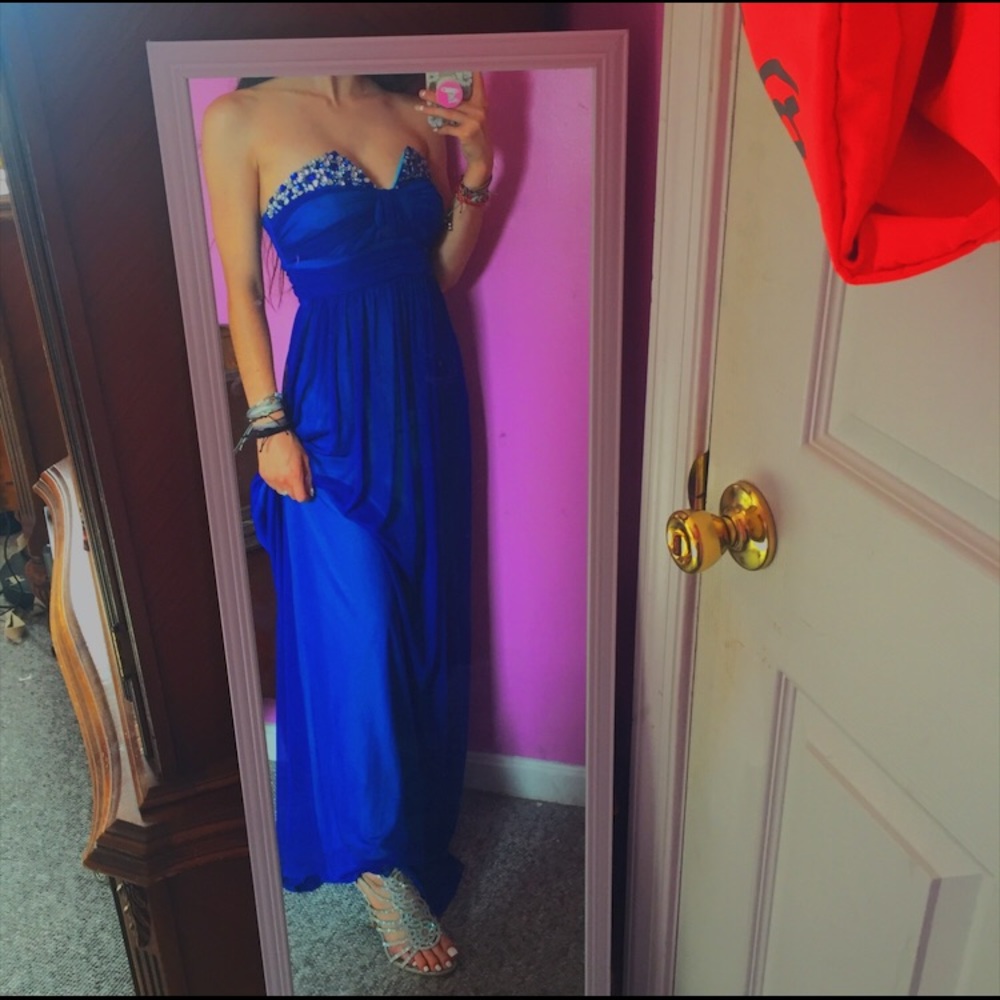 Formal Long Blue Prom Dress